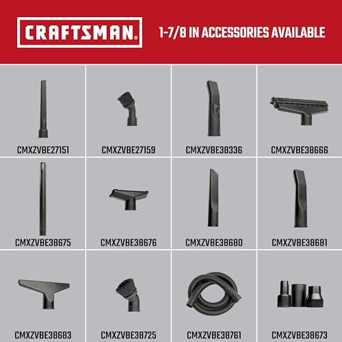CRAFTSMAN CMXEVBE17584 6 Gallon 3.5 Peak HP Wet Dry Vac, Portable Shop Vacuum Wet and Dry with Filter, Dust Bag, Hose and Attachments for Home, Garage and Automotive Cleaning by CRAFTSMAN - Image 6