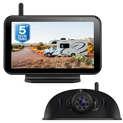 Erapta Wireless Backup Camera System, 5" Dvr 1080P Monitor, 149° Rear View Ir Night Vision Ip69K Waterproof 90° Adjustable Reverse Camera For Rvs Trucks Pickups Bus Trailers Caravans Ay5 #TOP19