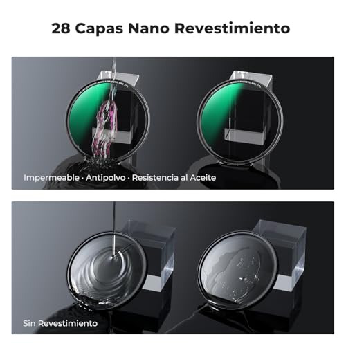 K&F CONCEPT Nano-Xcel 55mm Magnético Filtro Polarizador Circular, Filtro CPL con Anillo de Adaptador y Tapa de Lente Magnética, CPL Filter con 28 Capas Revestimientos Vidrio Óptico - imagen 7