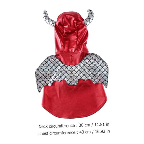 Disfraz para perro rojo talla M cómodo y adorable miniatura 2