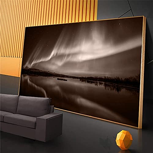 Affiche de paysage d'aurores boréales décoration sur toile 40x60 cm