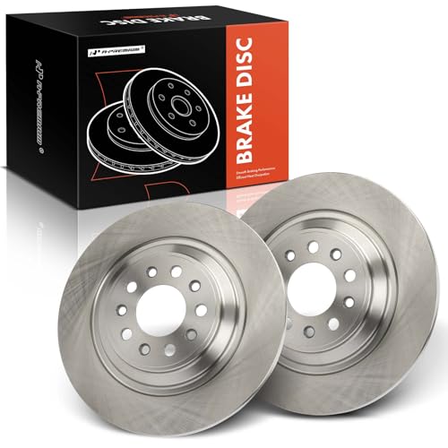 A-Premium 12.61 inch (320.2mm) Rear Solid Disc Brake Rotors Compatible with Select Jeep Models - KL Series Cherokee 2014-2021, 2-PC Set