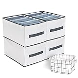 👖【Einfach zu falten und zu reinigen】: Der Clothes Organizer hat ein faltbares Design, das sich leicht zusammenfalten lässt, wenn Sie ihn nicht verwenden. Platz sparen. Darüber hinaus ist der Schrankorganiser leicht zu reinigen und kann von Hand gewaschen werden.