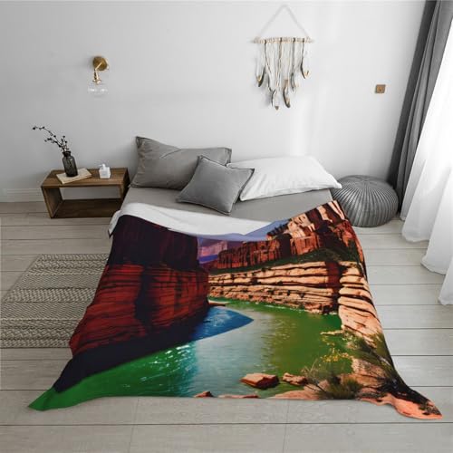 Couverture pour lit douce Grand Canyon lavable toutes saisons