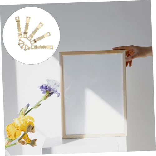 Image of Healifty Heavy Duty Sawtooth Picture Hangers with Screws Self-Tapping Installation Kit for Rv Boat Truck for Hanging Artwork Photos and Clocks
