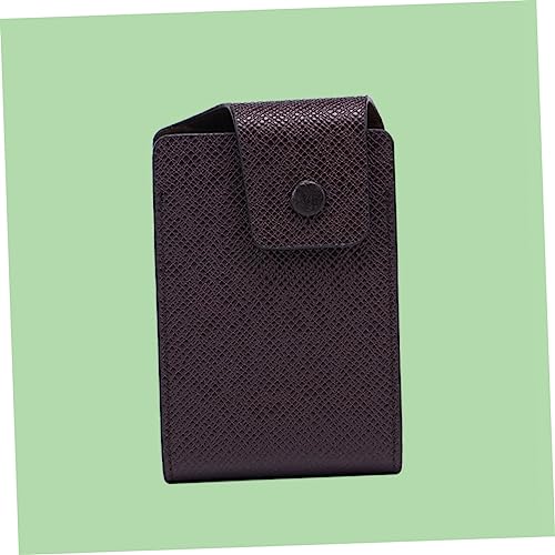 Multifunctional Certificate Holder and Pouch for Men Stylish Buckle Design Coffee Color for Cards and Essentials Storage4