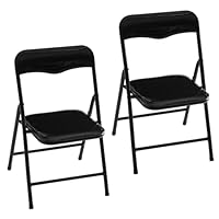 Heritage Kids Padded Folding Chair for Kids, Set of 2, Black, Ages 3+