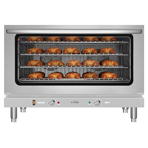 Comparison: Best Oven For Bakery 3 KoolMore 32 in. Commercial Countertop Convection Oven, Holds Full Size Pans, 4 Racks and 3500W of Power, 240V in Stainless-Steel, ETL Listed for Safety and Sanitation (KM-CTCO-44)