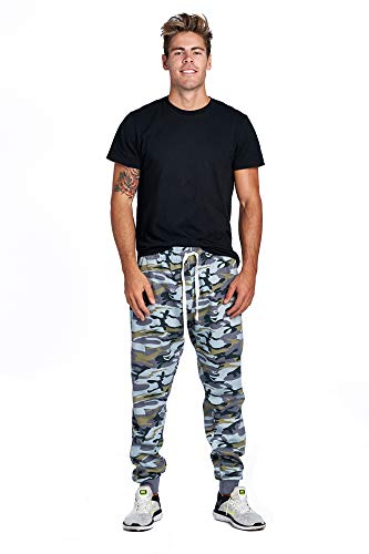 Image of ProGo Men's Casual Jogger Sweatpants Basic Fleece Marled Jogger Pant Elastic Waist