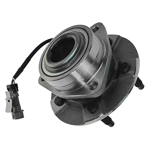 Image of TRQ 2 Piece Front Rear Wheel Bearing & Hub Assembly Set Compatible with 2005-2006 Chevrolet Equinox 2006 Pontiac Torrent 2002-2007 Saturn Vue