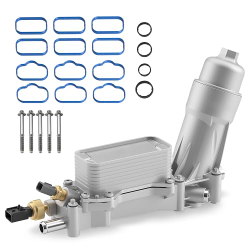 Image of 926-959 926-876 All Aluminum Engine Oil Cooler Filter Housing for 2011-2016 Dodge Journey Charger Challenger Caravan Durango Avenger Wrangler Cherokee Chrysler 200 300 Town Country, Ram ProMaster 3.6L