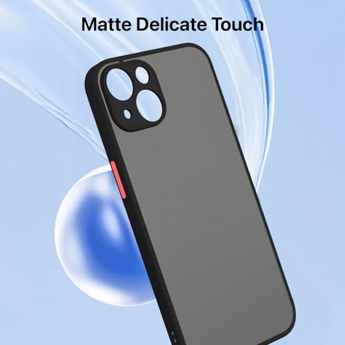 Image of Vaku Luxos Thermoplastic Polyurethane Artic Armor Back Cover For iPhone 15 Plus Slim Protective Lens Camera Shockproof Case Scratch Resistant Slim Thin Military-Grade Protection-Black