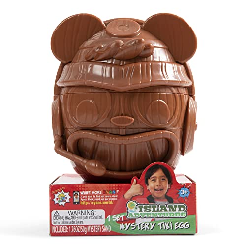 Goliath Ryan's World: Island Adventures - Mystery Tiki Egg | Discover Ryan's Island Adventure | Collectable Ryan's World Surprise Toy | for Kids Aged 3+, Brown