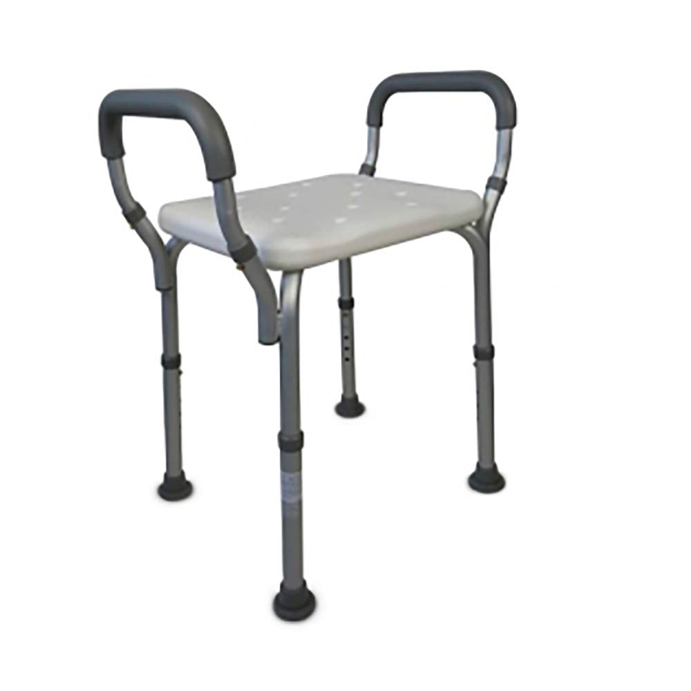 Mobiclinic, Silla Ducha Mayores, Taburete baño Adultos, Acueducto, Marca española, Ortopédica, Aluminio, PVC & Elevador WC para Adulto, con Tapa, 10 centímetros