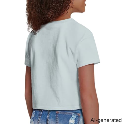 Image of Cute Crop Tops for Girls Short Sleeve Summer T Shirts Fashion Graphic Tees Crew Neck Pullover Tee 5-14 Years