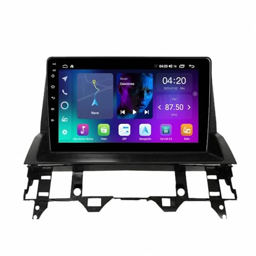 Stereo Pantalla para Mazda 6 Atenza 2002-2008 Android 15 9 Pulgadas Reproductor Multimedia FM Bluetooth USB WiFi para, 4 Core 4G+64G