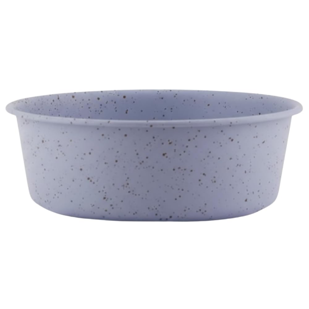 Pawpourri Dog Bowls Stainless Steel Anti-Skid Dog Food Bowl & Water Bowl, Speckle Design Pet Feeder for Medium Large Dogs, Durable & Easy Clean Feeding Bowl (Grey, 1800 ML)