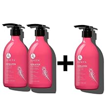 Luseta Keratin Shampoo and Conditioner Set & Shampoo for Dry Damaged Hair, Keratin Hair Treatment for Smoothing & Nourishing
