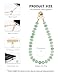 CH.yishi Gemstone Beaded Phone Charm Wrist Strap with Steel Cable Core Stringing, Detachable Phone Bracelet Strap with Metal Tether Tab (Green Aventurine)