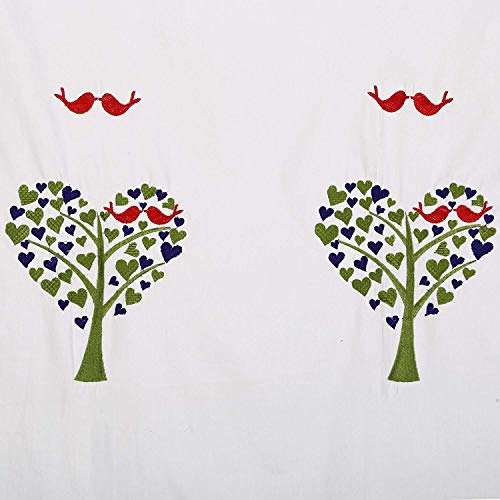 Image of LINENWALAS Cotton Curtains for Doors 7 Feet Set of 2, Linen Textured Doors Curtains for Home Decor, Hangs Elegantly with Back Loops (4.5ft x 7ft, Multi)