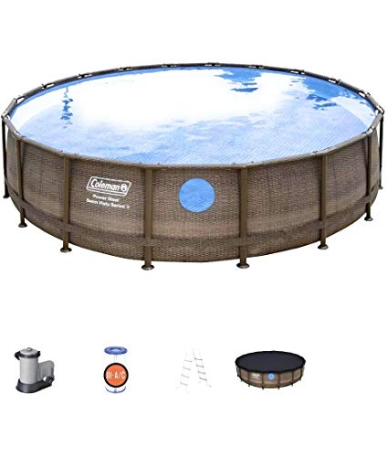 Coleman 18' x 48'' Power Steel Swim Vista Series II Swimming Pool Metal