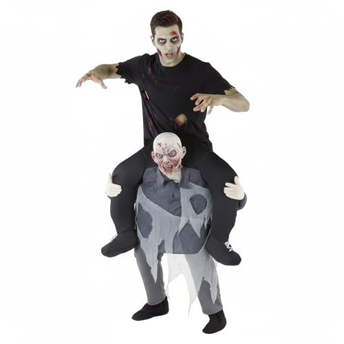 Morph Costumes Disfraz Zombie Hombre A Hombros, Disfraz Halloween Hombre a Caballito Terror Talla Única