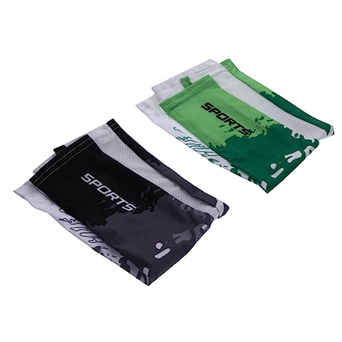 BESPORTBLE 2 Pares Mangas Cubiertas Del Brazo De Montar Guantes De Diamantes De Imitación Yeso Impermeable Para El Brazo Calentadores Coderas De Fútbol Exterior Seda De Hielo