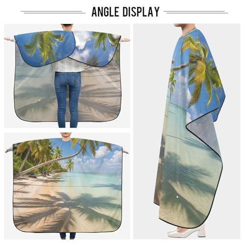 Capa de Barbería Impermeable Kigai Tropical Beach para Hombres miniatura 5