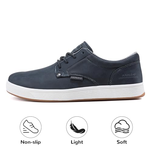 Image of ANALEAF Mens Casual Shoes Oxford Fashion Dress Sneakers Business Lace-Up Shoes