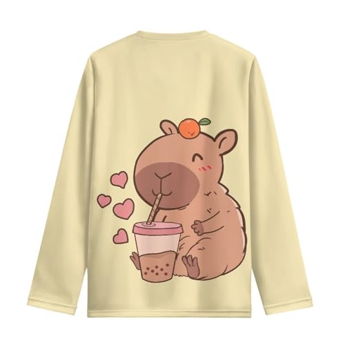 Image of Girls Basic Tee Shirts Outdoor Long Sleeve Shirt Winter Clothes Size 3-16 Top Fall Clothes Gift for Holiday