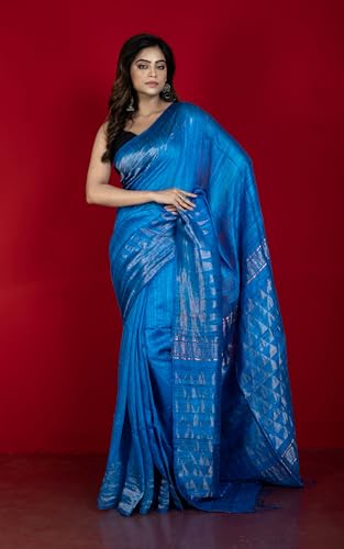 Bengal looms India Weaves of Elegance tussar silk saree in tussar silk – image 2