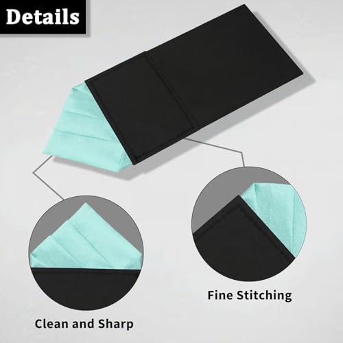 Image of Mens Pre-Folded Pocket Squares on Card Pocket Handkerchief for Suit Accessories