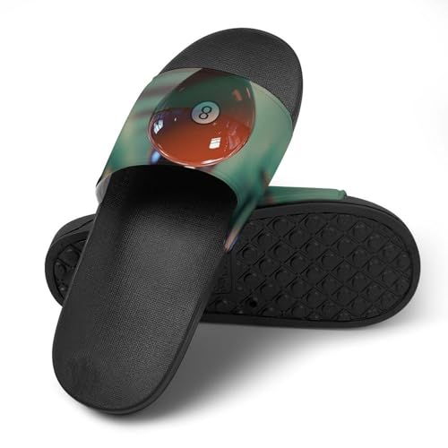 Snooker 8 Ball Symbol PVC Slippers Sandals for Women Men Open Toe Soft Cushioned Non-Slip Sandal for Indoor Outdoor4