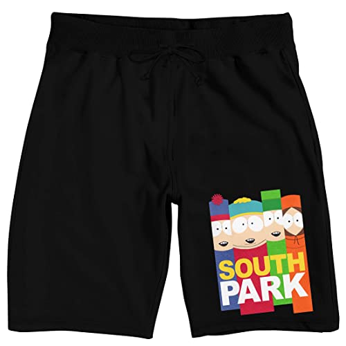 Bioworld South Park Four Boys Men's Black Sleep Pajama Shorts