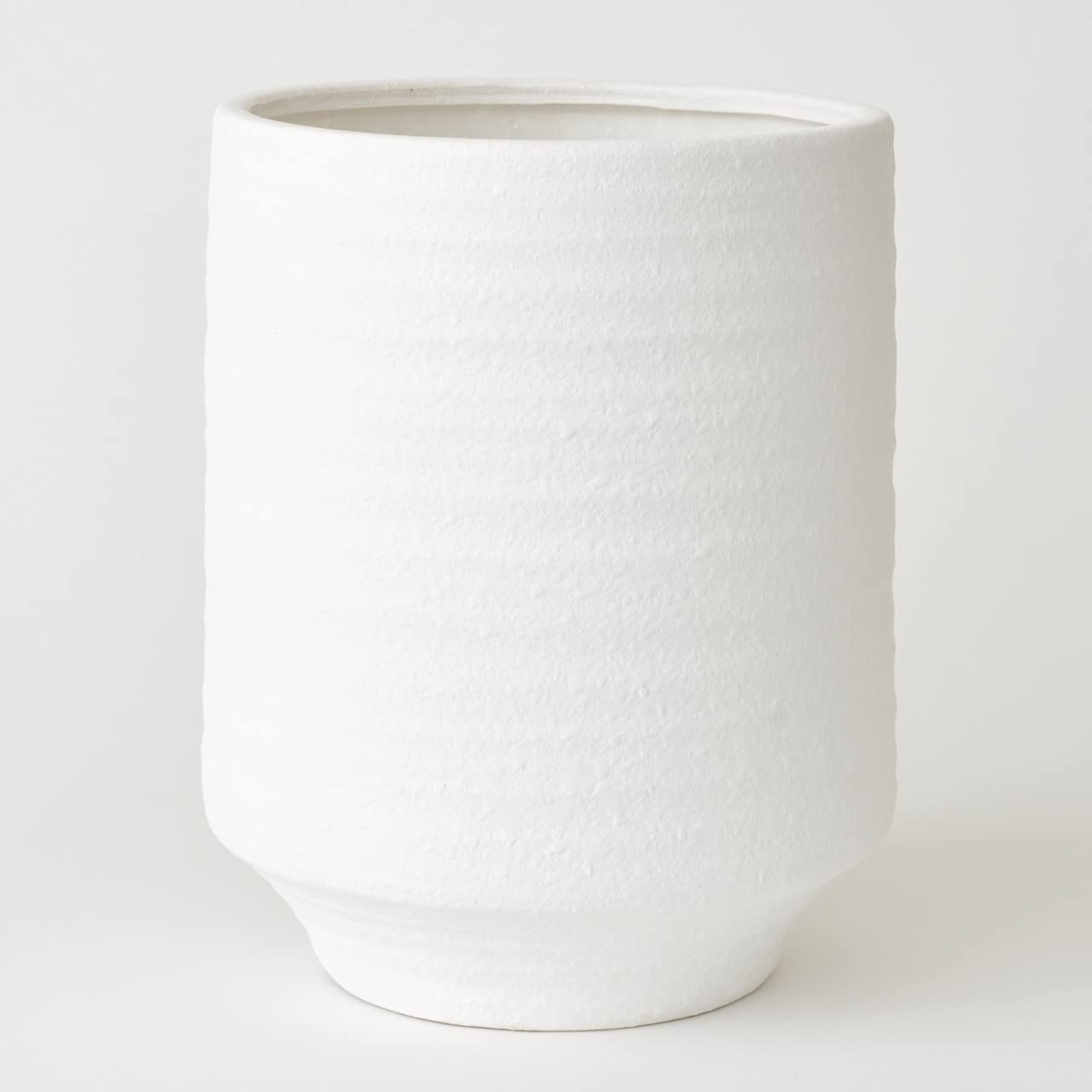 Bloom Giant White Terracotta VaseModern Vase For Fresh Or Artificial Flower Stem Bouquet ArrangementsH30.5 X 25Cm Diameter from B&Q