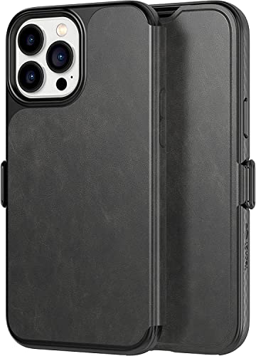 tech21 Evo Wallet pour iPhone 13 Pro Max - Etui Portefeuille avec Espace pour Deux Cartes bancaires et Protection Multi-Chute de 10 Pieds - Noir