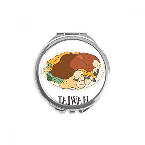 Miroir rond maquillage de poche motif serpent alimentaire oyster taiwan idée cadeau original