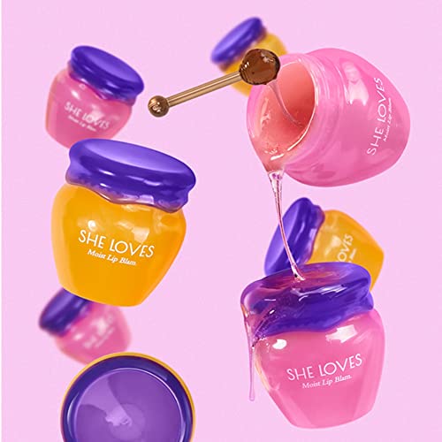Reddhoon 2Pcs Lip Mask, Lip Masks For Dry Lips, Honey & Cherry Blossom Day And Night Repair Lip Sleeping Masks, Fade Lip Lines Lip Balm, Hydrating Prevention Dry And Crack Lip Scrubs Exfoliator #TOP2