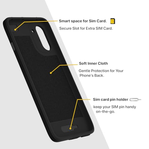 Image of Outlouders Back Cover for OnePlus 15R 5G Soft Matte Silicone| Mag-Safe Logo (Not Mag-Safe Compatible) | Camera Protection | Slim Shockproof Bumper Case (Black)