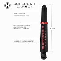 Harrows Darts 3 x Sätze von Carbon ST Dart-Schäften - 9 Dartschäfte insgesamt - Erhältlich in 3 Größen - Robustes Carbon-Verbundmaterial - Kurz Rot – Ansicht 3