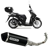2 Anni di garanzia arrow scarico completo nocat omologato urban alluminio nero fondello inox nero compatibile con honda sh 125 i 2020 mototopgun 53534ann + 53081mi