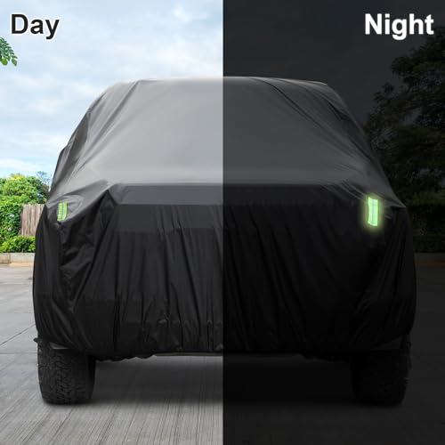 Image of Sailnovo Pickup Truck Car Cover Waterproof All Weather, 7 Layers Heavy Duty Outdoor Full Car Cover, Snowproof Rainproof Windproof Sun UV Protection (PE+Cotton, L Fit Length 228 inch, Max Cab Length 144 inch)