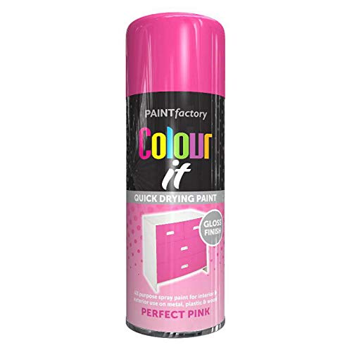 Colour It Paint Factory Primer Spray Paint 250ml Perfect Pink Gloss Finish