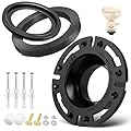 Oyviny RV Toilet Seal and 3" Floor Flange Kit Fits for Dometic 300 310 320 Series RV Toilets, 3 in 1 Combo Replaces 385345892 Socket Flange and 385311652 Gasket & 385311658 RV Toilet Flush Ball Seal