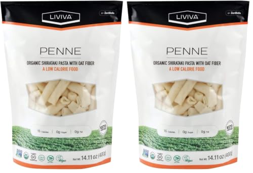 Liviva Organic Penne Shirataki Pasta With Oat Fiber 14.11 Ounce (Pack of 2) image 3