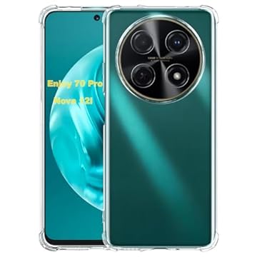 USTIYA Capa para Huawei Nova 12i / 13i / Enjoy 70 Pro Clear TPU quatro cantos capa de proteção de grau militar transparente macia