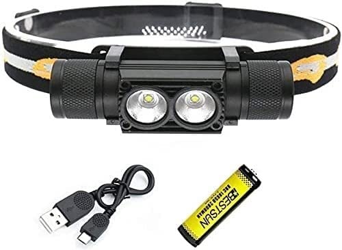 Latarka czołowa Latarka czołowa LED 2000 lumenów Latarki czołowe LED Super jasne promienie XML-L2 / Zdejmowana latarka czołowa/Bezstopniowa regulacja / 6 trybów/Wodoodporna latarka czoło