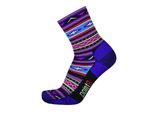 Active Life Taos, Extra Light 3/4 Crew sock - Small, Black with a Helicase sock ring