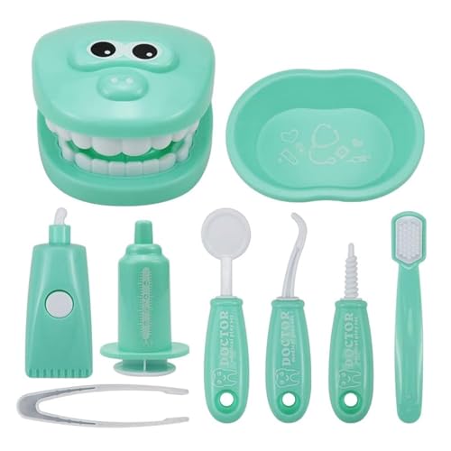 TLHWIN Kit di giocattoli per dentisti per bambini, set di giocattoli educativi medici per la scuola, per ragazzi e ragazze, regalo di ruolo (verde)