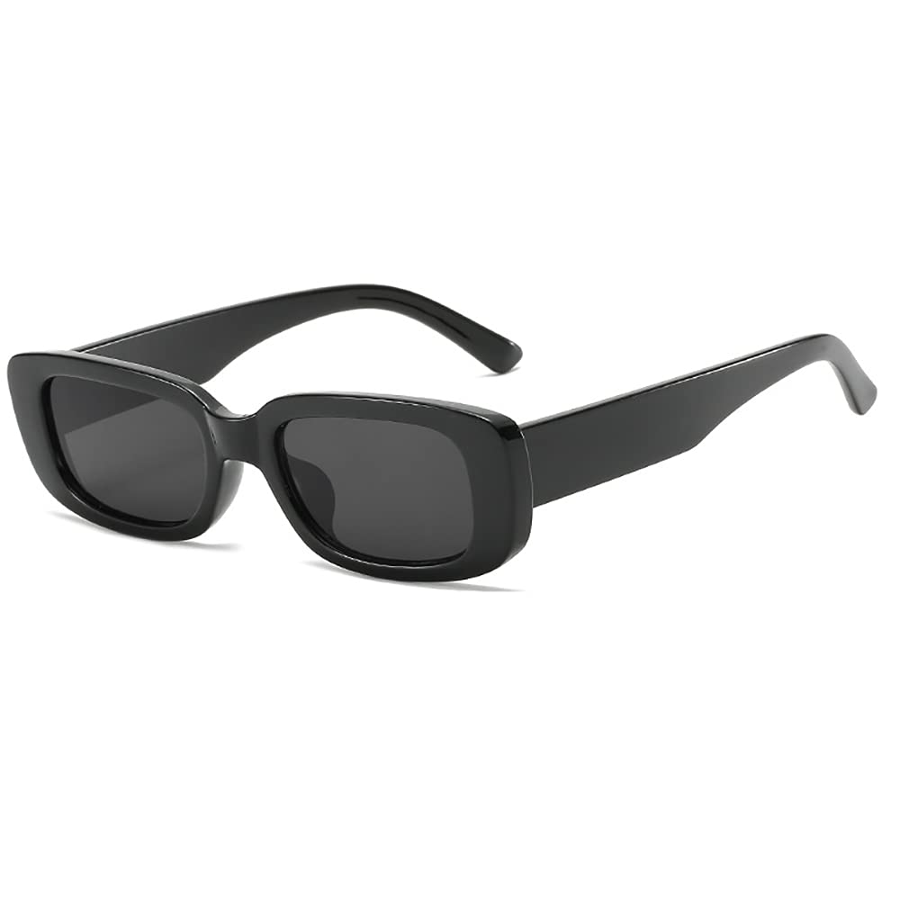 Retro Rechteck Sonnenbrille Damen Herren Chunky Sonnenbrille Vintage Small Square Fashion Brille